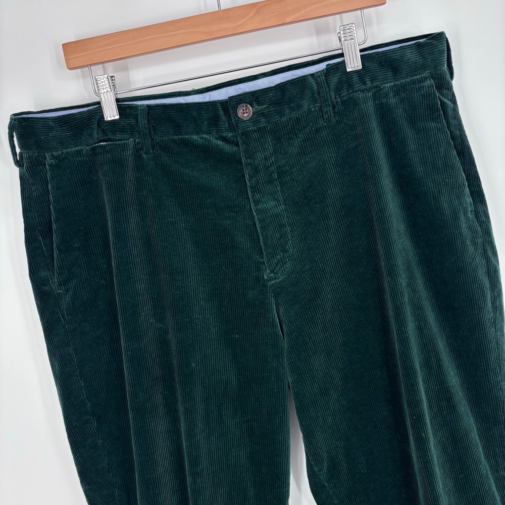 Polo Ralph Lauren Corduroy Pants Men 38x29 Dark Green Stretch Classic Fit Preppy
